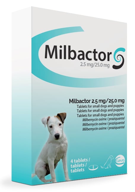 Milbactor Kleine Hunde/Welpen 4 Tabletten-1