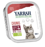 Yarrah - Chunks Katzen Rindfleisch Bio 16 x 100 gr