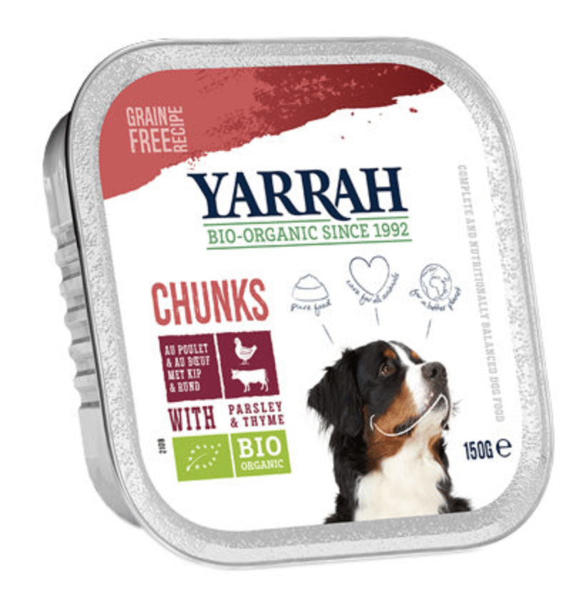 Yarrah – Nassfutter Hundekübelbrocken mit Bio-Rindfleisch-1