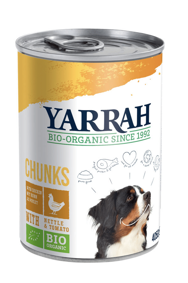 Yarrah – Nassfutter Hunde-Dosenbrocken mit Huhn Bio-2