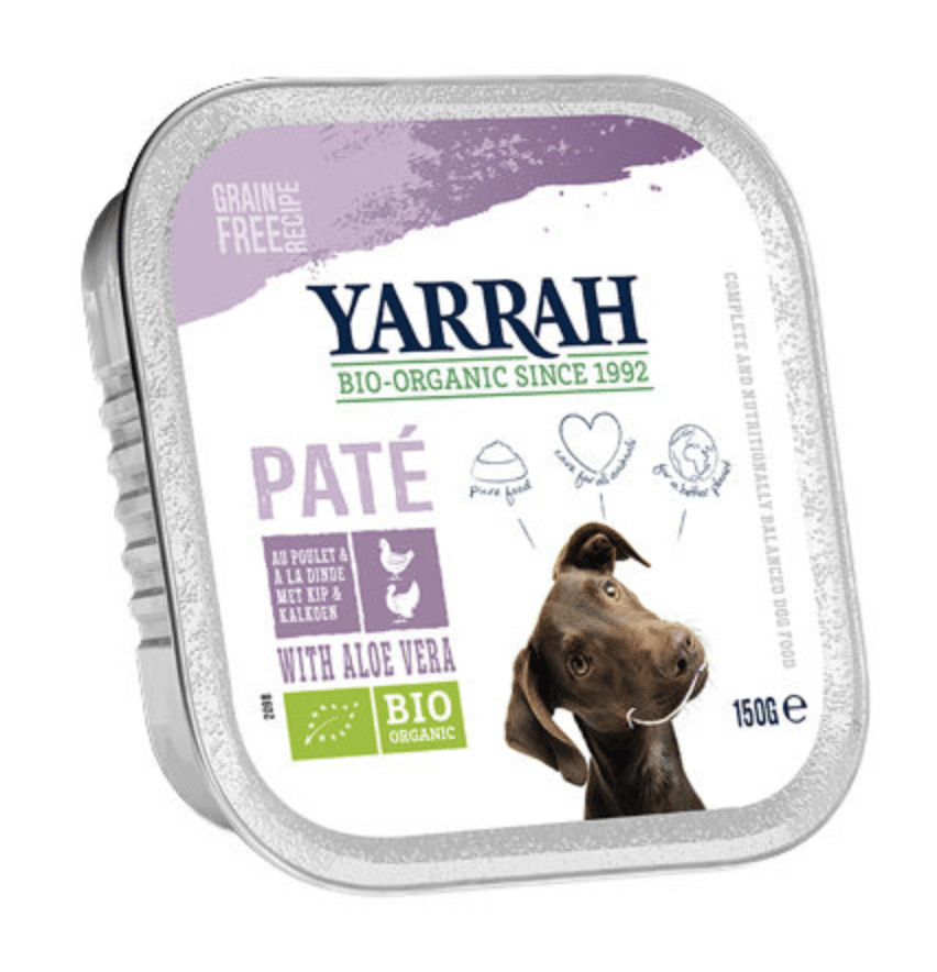 Yarrah – Pastete Hund mit Türkei Bio 12 x 150 gr-1